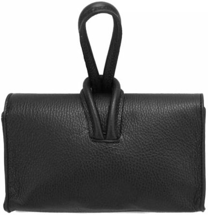 FLORENCE LEATHER MARKET Rosita Women's Handbag with Leather Strap 22 x 5 x 11 cm - Made in Italy (Black), Black