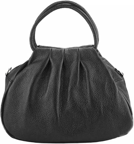 FLORENCE LEATHER MARKET Noemi Women's Leather Handbag with Shoulder Strap 32 x 13 x 18 cm - Made in Italy (Black), Black