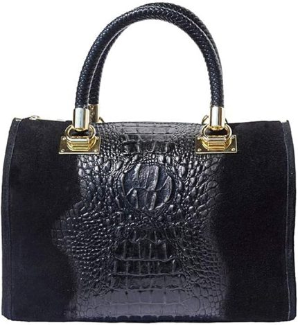 7002 Printed Leather Top Case (Black)